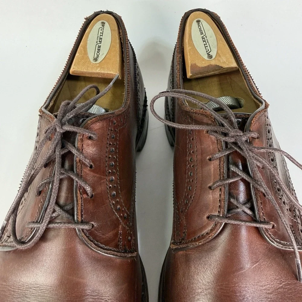 Allen Edmonds 6th Avenue Dress Shoes 10.5 D Chili Ox Blood Cap Toe Brogue 2026